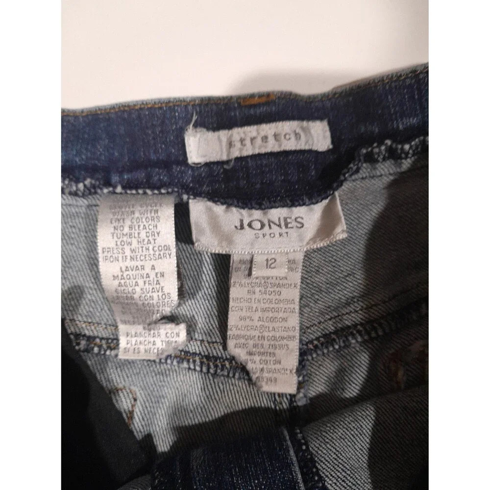 Embroidered Denim Capris, Floral, Sz 12 - Picture 4 of 5